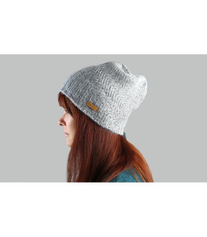 bonnet long gris Barts Cecilia Beanie heather grey